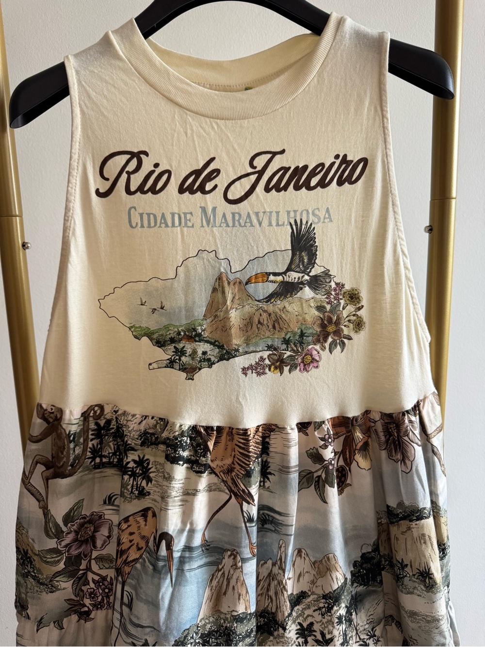 FARM Rio Cream & Multicolor Scenic Print Maxi Dress - Picture 2 of 5